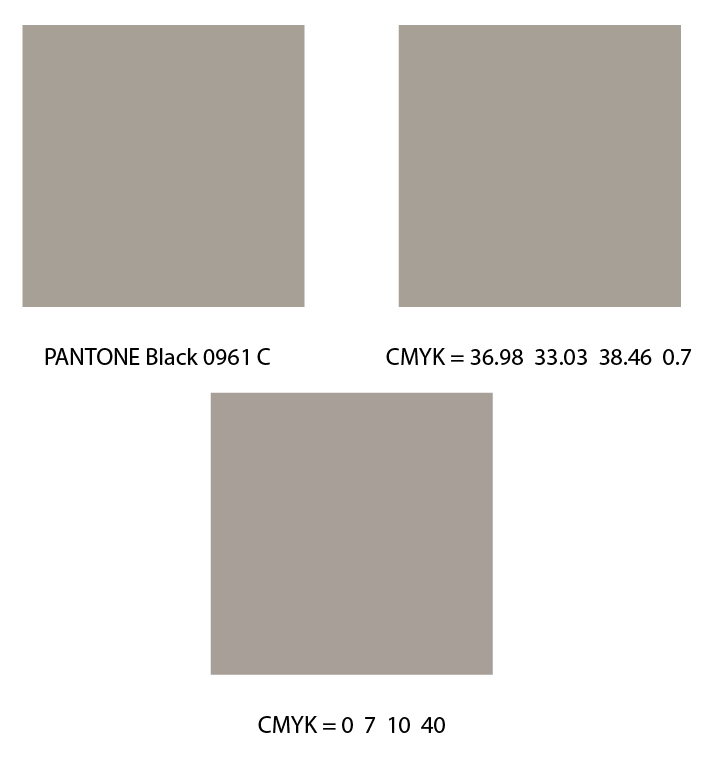 Красивый смесовой тауповый цвет превращается в серый из 4х красок на обычной печати